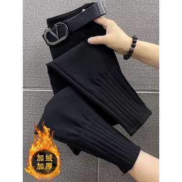 加絨加厚長褲女小個子2026秋冬新款寬松顯瘦束腳褲哈倫休閑褲子