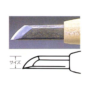 彫刻刀 安来鋼 1.5mm ナギナタ型