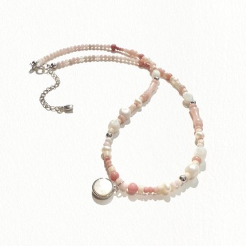 粉澳寶・紅木紋・白月光・大理石・淡水珠｜項鍊｜快速出貨｜溫柔療癒、內在穩定、守護｜穿搭、疊戴｜台北現貨｜《涵秘Hami》