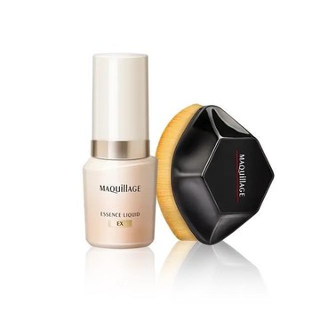【資生堂東京櫃】MAQuillAGE 心機彩粧 水蜜光精華無瑕粉底X粉底刷組(5色任選)
