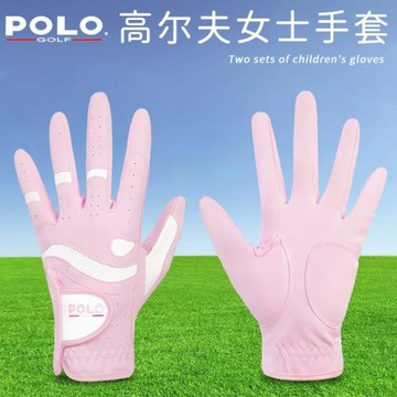 新款高爾夫手套 女高爾夫手套 防滑透氣PU皮運動手套左右雙手