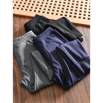 常青百搭款！2023秋冬新品男士純色加絨保暖松緊腰束口運動休閑褲