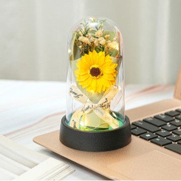 送法國進口精油【花花市集】花花市集 女神花束許願罩許願罩 許願瓶 浪漫禮物 (不挑款出貨)