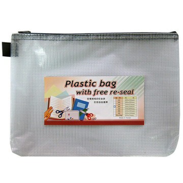 雙鶖     網狀透明拉鍊/個