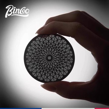 Bincoo萬花筒二次分水網意式咖啡粉碗燒結片均勻萃取不銹鋼過濾片