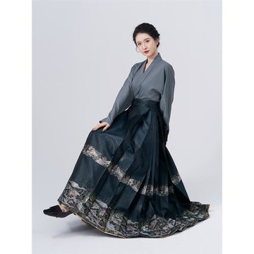 織造司醉星荷漢服日常妝花馬面裙