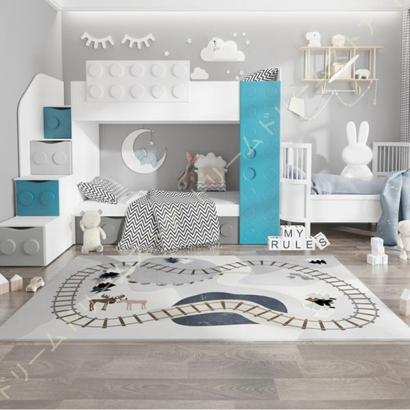 プレイルーム プレイマット キッズラグ キッズ ベビーマット 子供部屋 遊びマット 教育用 遊べる 知育玩具 赤ちゃん 男の子 掃除簡単 ラグ 寝室 アニマル柄 通販 Lineポイント最大get Lineショッピング