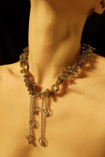 魚卵串珠手工編織流蘇項鍊