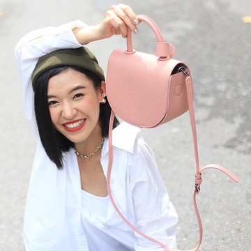 Semi Circle 斜挎包 半圓形手提斜背包 粉色玫瑰色