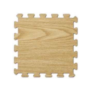 耐磨抗污木紋EVA巧拼地墊 淺橡木30X30X1cm 6入