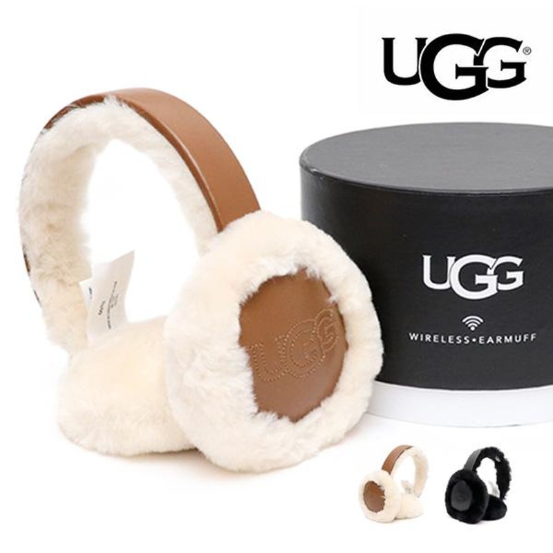 UGG/アグ】WS LOGO WIRELESS EARMUFF ロゴワイヤレスイヤーマフ シープスキン イヤマフ イヤーマフ もこもこ 耳あて  レディース Bluetooth対応 ギフト | LINEショッピング