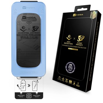 hoda【iPhone 18系列】AR抗反射360°四向防窺玻璃保護貼(附無塵太空艙貼膜神器)