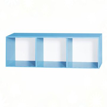 文創集-南亞塑鋼     亞特 南亞塑鋼4尺開放式三格組合收納櫃-121.2x40x40.4cm免組