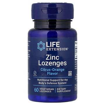 Life Extension, 鋅含片，柑橘-橙味，60 片素食含片（每片 18.75 毫克）