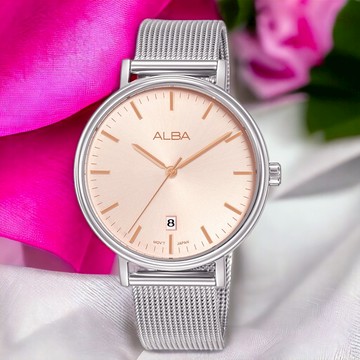 ALBA 雅柏錶 Fashion系列 簡約時尚腕錶 女錶 手錶-36mm粉色 VJ32-X342P/AG8N81X1
