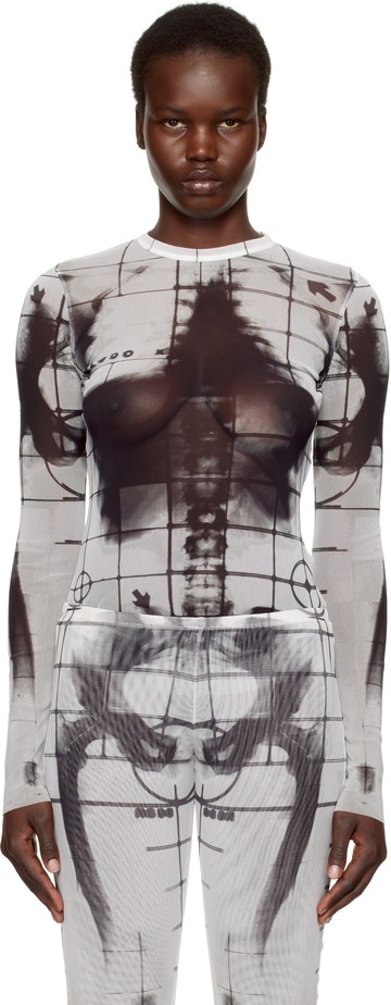 Jean Paul Gaultier 白色 & 黑色 The Squeletor T 恤