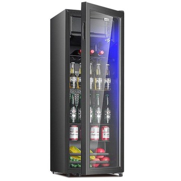 免運 酒櫃 玄關櫃 紅酒架 紅酒擺件 隔斷 冰吧小型冰箱家用辦公室客廳單門透明飲料冷藏柜酒柜茶葉柜