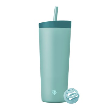 Blender Bottle Tumbler 2合1雙飲口不鏽鋼吸管杯 24oz  曙光碧影  1個  710ml