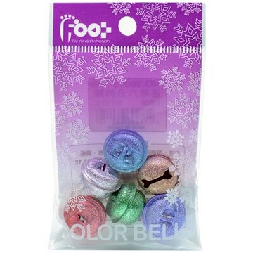 【文具通】Foot 足勇 96015 吊袋金蔥六分鈴鐺 19mm 6個/包 E8010049【領券滿額再折千12/31止】