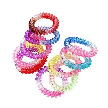 4872 電話線髮圈-大 韓系糖果色電話髮圈 漸層髮圈 鬆緊髮圈 髮束