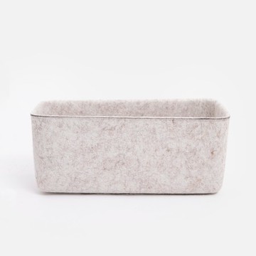 伊登毛氈收納籃 長型米