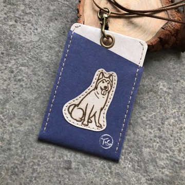 質感證件套 悠遊卡套-哈士奇