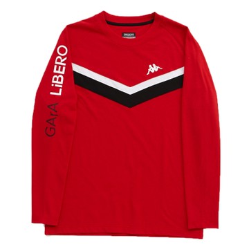 KAPPA義大利型男吸濕排汗速乾EROI長袖色衫 大紅 黑 白