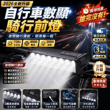 同款最低價🏆2000流明自行車燈 高亮車燈 鋁合金前燈 15燈自行車燈 自行車前燈 單車頭燈 單車前燈 防水自行車燈