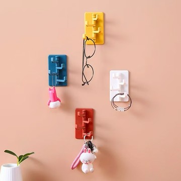 【台灣現貨 有開發票】四鈎旋轉掛勾 創意風琴掛鈎 塑膠掛鈎 廚房壁掛 浴室掛勾 免釘 無痕掛勾 旋轉掛鉤