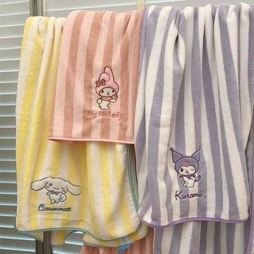 【臺灣-出貨】三麗鷗庫洛米浴巾女裹巾幹發帽家用吸水速幹大人毛巾兒童洗澡套巾DNF5