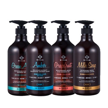 【台塑生醫 Dr’s Formula】胺基酸清爽肌-雪皂香氛、柚果香氛/岩礦清爽肌琥珀魅香/冰川水丰潤肌沐浴乳【i -優】