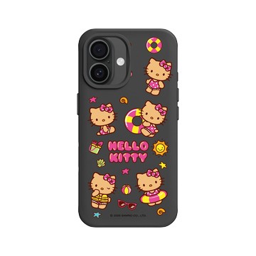 iPhone 16 SolidX 黑 - 三麗鷗-Hello Kitty - 戲水造型款
