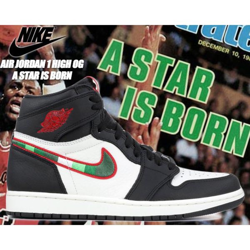 NIKE AIR JORDAN 1 RETRO HIGH OG A STAR IS BORN black/varsity red