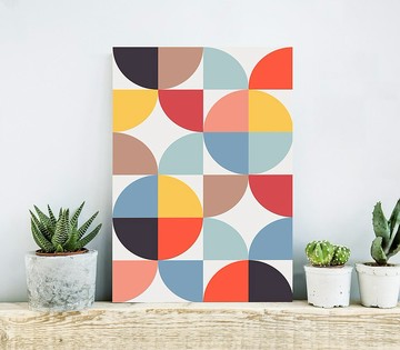 抽象幾何藝術，兒童印刷海報