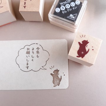 聊天的貓咪 橡皮印章 橡膠印章