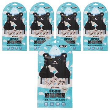Catfeet 艾比最愛 羊奶機能肉泥  60g  鮪魚+Omega3&6+化毛  5袋
