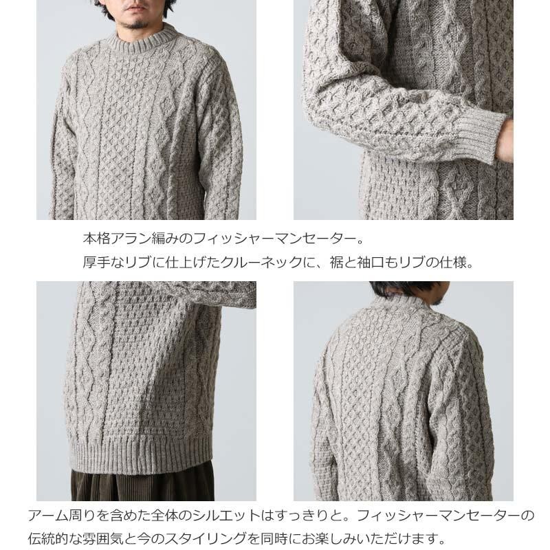 Kerry Woollen Mills (ケリーウーレンミルズ) Aran Cable Crew Neck