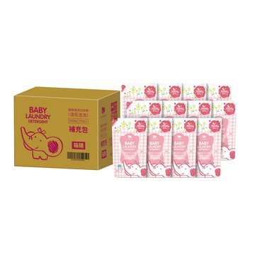 麗嬰房 植淨洗衣精補充包1000ml12入－澄花泡泡