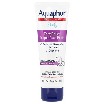 Aquaphor, 嬰幼兒，愈合膏，快速舒緩尿布疹膏，3.5 盎司（99 克）
