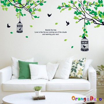 【橘果設計】鳥籠 壁貼 牆貼 壁紙 DIY組合裝飾佈置