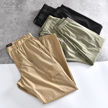 超值！一線剪標外貿男裝工廠尾貨夏季速干寬松束口工裝休閑運動褲