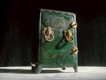 【老時光 OLD-TIME】早期二手台灣製稀有品金屬存錢筒