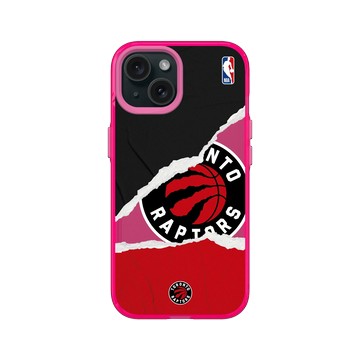 iPhone 15 Clear 粉漾桃 - NBA - 熱血系列-多倫多暴龍 Toronto Raptors - Sweat and Tears