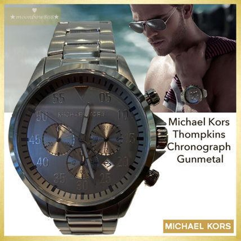 マイケルコース Michael kors メンズ 腕時計 おしゃれ レア Thompkins