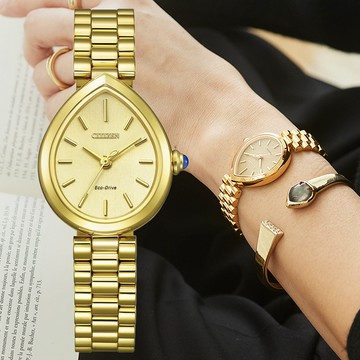 CITIZEN 星辰 L系列 限量 RAINELL 雨漾款 光動能女錶 EM1202-50P