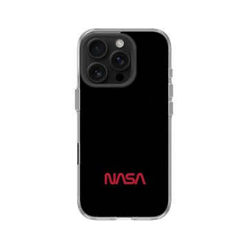 iPhone 16 Pro Clear Case（相機按鈕） 透明 - NASA - The Worm (Black)