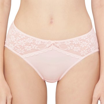 SWEAR 思薇爾 輕醇BRA系列 M-XXL 涼感 蕾絲 中腰 三角 女內褲 (嬰兒粉)