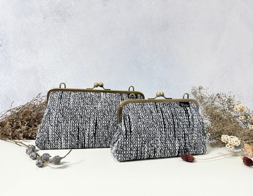 絨毛圓圈 口金包 手拿包 側背包 肩背包 隨身包 化妝包