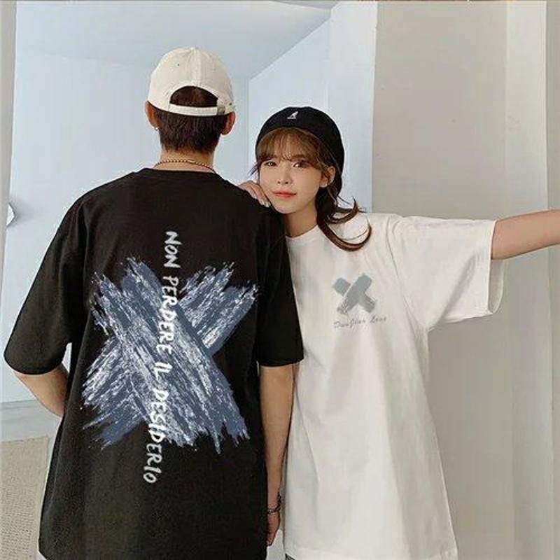 カップル ペアtシャツ 可愛い ペアルック t シャツ お 揃い おしゃれ 