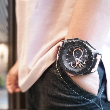 【NSQUARE】SNAKE KING蛇皇系列 晨曦粉 立體 蟒蛇紋 機械 腕錶 G0471-N10.12